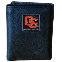 Oregon State University Tri-fold Leather Wallet with Box