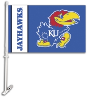 Kansas Jayhawks Car Flag & Wall Bracket