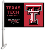 Texas Tech University Red Raiders Car Flag & Wall Bracket