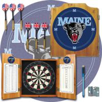 Maine Black Bears Dartboard & Cabinet