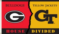 Georgia - Georgia Tech 3' x 5' House Divided Flag with Grommets