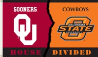 Oklahoma - Oklahoma State 3' x 5' House Divided Flag w/Grommets