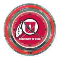 University of Utah Utes Neon Clock