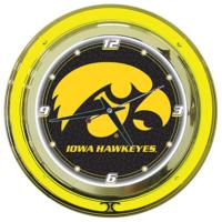 University of Iowa Hawkeyes Neon Clock