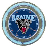 University of Maine Black Bears Neon Clock