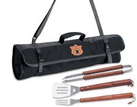 Auburn University Tigers 3 Piece BBQ Tool Set With Tote