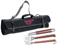 Virginia Tech Hokies 3 Piece BBQ Tool Set With Tote
