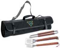 West Virginia University Mountaineers 3pc BBQ Tool Set With Tote