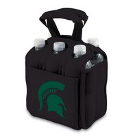 Michigan State Spartans 6-Pack Beverage Buddy - Black