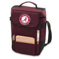 Alabama Crimson Tide Embr. Duet Wine & Cheese Tote - Burgundy