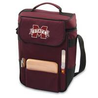 Mississippi State Bulldogs Embr Duet Wine & Cheese Tote-Burgundy