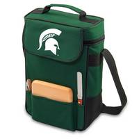 Michigan State Spartans Embr. Duet Wine & Cheese Tote - Green