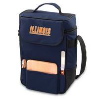 Illinois Fighting Illini Embr. Duet Wine & Cheese Tote - Navy