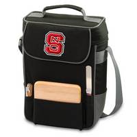NC State Wolfpack Embr. Duet Wine & Cheese Tote - Black
