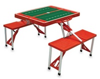 Louisville Cardinals Football Picnic Table with Seats - Red