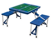 Kansas Jayhawks Football Picnic Table with Seats - Blue