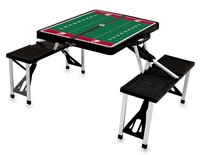 Washington State Cougars Football Picnic Table with Seats -Black