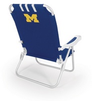 Michigan Wolverines Monaco Beach Chair - Navy