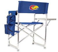 Kansas Jayhawks Sports Chair - Navy Embroidered