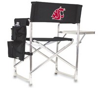 Washington State Cougars Sports Chair - Black