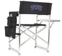 TCU Horned Frogs Sports Chair - Black Embroidered