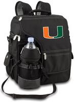 Miami Hurricanes Turismo Backpack - Black Embroidered