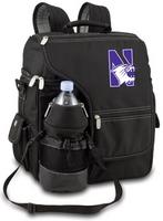 Northwestern Wildcats Turismo Backpack - Black Embroidered