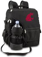 Washington State Cougars Turismo Backpack - Black Embroidered