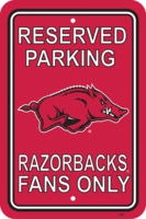 Arkansas Razorbacks 12" X 18" Plastic Parking Sign