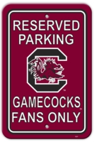 South Carolina Gamecocks 12" X 18" Plastic Parking Sign
