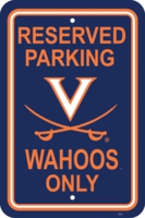 Virginia Cavaliers 12" X 18" Plastic Parking Sign