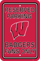 Wisconsin Badgers 12" X 18" Plastic Parking Sign
