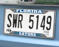 Florida Gators Chromed Metal License Plate Frame