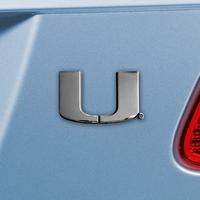 University of Miami Hurricanes 3D Chromed Metal Car Emblem