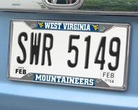 West Virginia Mountaineers Chromed Metal License Plate Frame