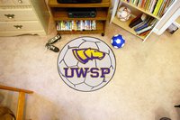 University of Wisconsin-Stevens Point Pointers Soccer Ball Rug