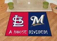 St Louis Cardinals - Milwaukee Brewers House Divided Rug