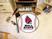 Ball State University Cardinals Baseball Rug