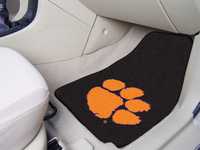 Clemson University Tigers Carpet Car Mats - Black