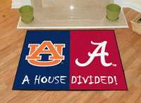 Alabama Crimson Tide - Auburn Tigers House Divided Rug