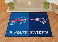 New England Patriots - Buffalo Bills House Divided Rug