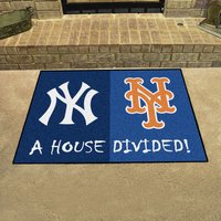 New York Yankees - New York Mets House Divided Rug
