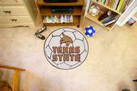 Texas State University Bobcats Soccer Ball Rug
