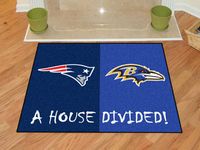 New England Patriots - Baltimore Ravens House Divided Rug