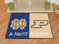 Notre Dame Fighting Irish-Purdue Boilermakers House Divided Rug