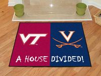 Virginia Tech Hokies - Virginia Cavaliers House Divided Rug