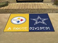 Pittsburgh Steelers - Dallas Cowboys House Divided Rug