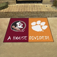 Florida State Seminoles - Clemson Tigers House Divided Rug