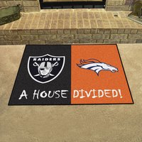 Oakland Raiders - Denver Broncos House Divided Rug