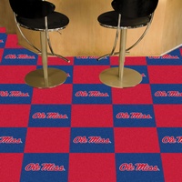University of Mississippi Rebels Carpet Floor Tiles